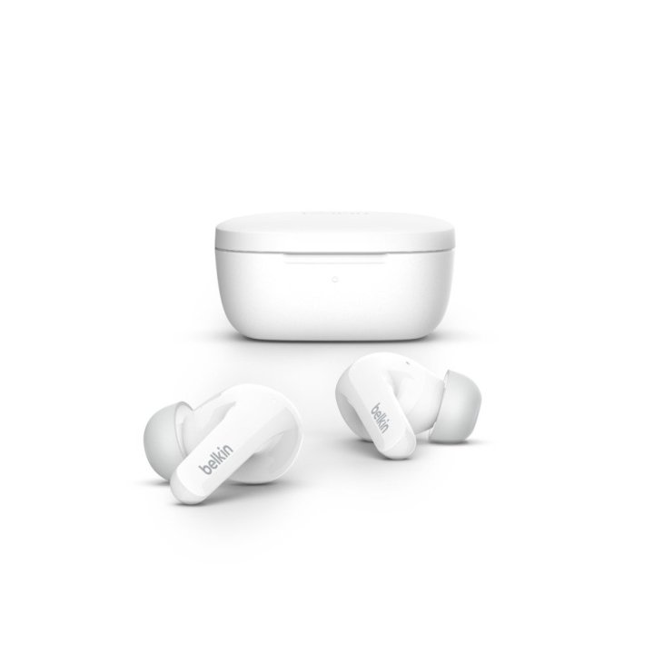 Headset Intrauditivo Bluetooth Belkin Auc006btwh Soundform Flow Con Cancelacion De Ruido Blanco