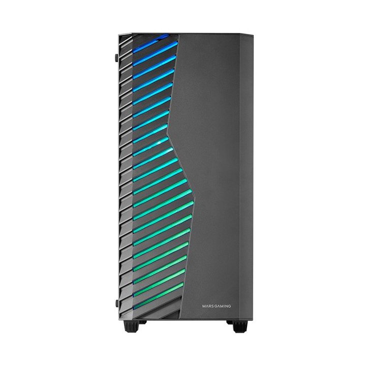 Caja Atx Semitorre Gaming Mars Gaming Mcvolt Ventana Cristal Templado Argb Gpu 327-267mm 2x3.5 2x2.5 Negro
