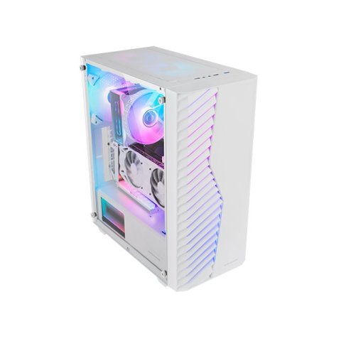 Caja Atx Semitorre Gaming Mars Gaming Mcvolt Ventana Cristal Templado Argb Gpu 327-267mm 2x3.5 2x2.5blanco