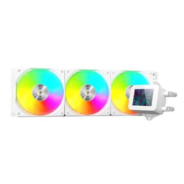 Sistema De Refrigeracion Liquida Mars Gaming Mlvision360w Blanco 3x120mm Argb Tpd 500w Pantalla Lcd  Para Procesadores Intel 