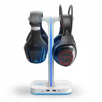 Soporte De Auriculares Gaming Energy System Esg S3 Duo Soporte Para 2 Auriculares Con Hub Usb 2p E Ilumnacion Rgb