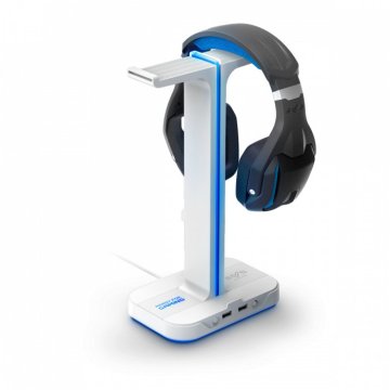 Soporte De Auriculares Gaming Energy System Esg S3 Duo Soporte Para 2 Auriculares Con Hub Usb 2p E Ilumnacion Rgb 2