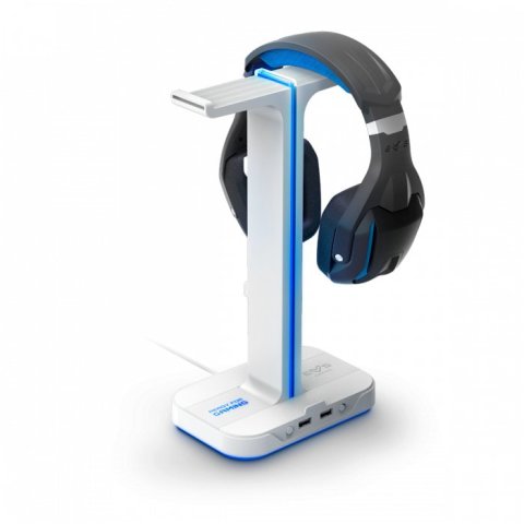 Soporte De Auriculares Gaming Energy System Esg S3 Duo Soporte Para 2 Auriculares Con Hub Usb 2p E Ilumnacion Rgb
