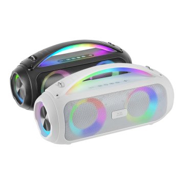 Altavoz Bluetooth Portable Mars Gaming Mspulsew Blanco 50w Ultrabass Rgb Bat. 8h Bt Usb Aux Fm Microsd 2