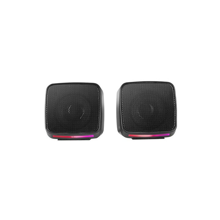 Altavoces 2.0 Mars Gaming Msprow Negro 10w Usb + Jack Control De Volumen Rgb