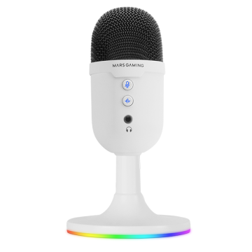 Microfono Compacto Mars Gaming Mmiccx Usb Blanco De Alta...
