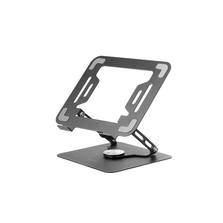 Soporte De Portatil Mars Gaming Marsn Hasta 17" Giratorio Plegable De Acero Negro