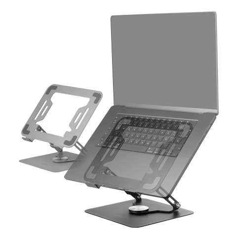 Soporte De Portatil Mars Gaming Marsn Hasta 17" Giratorio Plegable De Acero Negro