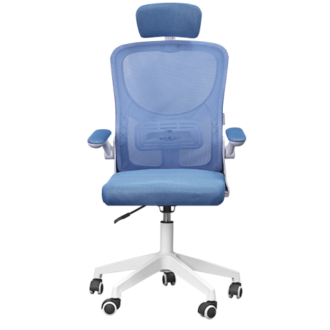 Silla Ergonomica Mars Gaming Mgcergopluswbl Azul Y Blanco Malla Transpirable Reposacabezas Reposabrazos Ajustable