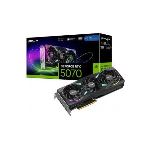 Vga Pny Geforce Rtx 5070 Ti Argb Oc 16gb Ddr7 3xdp 1xhdmi 2.3 Ghz Cuda 8960 256bit 300w