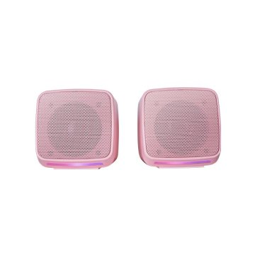 Altavoces 2.0 Mars Gaming Msprop Rosa 10w Usb + Jack Control De Volumen Rgb 2
