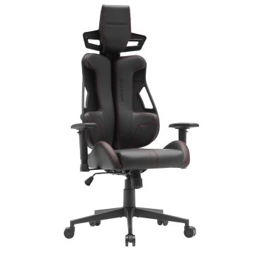 Silla Ergonomica Mars Gaming  Mgcelitebr Cuero Pu Piston De Gas Clase 4 Mas 150kg Negro Costuras Roja