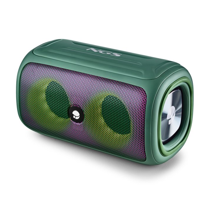 Altavoz Bluetooth Portable Ngs Rollerbeastgreen 32w Bluetooth, Luces Rgb Impermeabilidad Ipx5