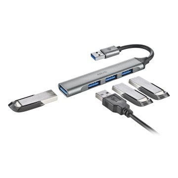 Hub Usb Ngs Ihub4micro Un Usb 3,2 Gen1 Y 3 Usb3,2 Cable 100mm 2