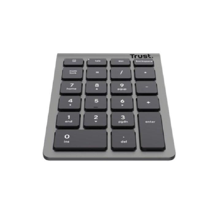 Teclado Numerico Trust Xalas Silver Wireless 22 Teclas 25709  Receptor Micro Usb 