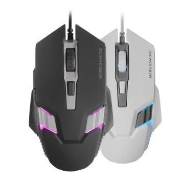 Mouse Mars Gaming Mm024w Rgb Flow 4000 Dpi Ajustable 6 Botones Mecanicos Huano Color Blanco 2