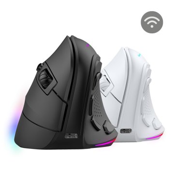 Mouse Mars Gaming Mmskw Wireless Ergo Paw3104pro 8400 Dpi Ajustable 9 Botones Mecanicos Huano Blanco 2