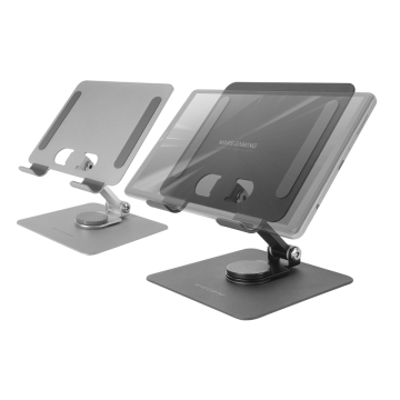 Soporte De Mesa Para Tablet Mars Gaming Marstw Color Blanco Plegable Rotacion 360º Ajuste De Altura Y Angulo De Visualizacion 2