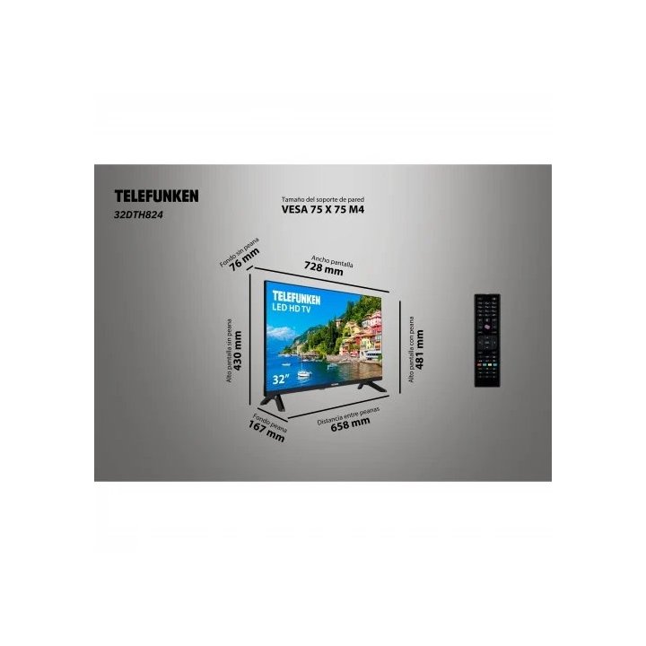 Televisor 32" Telefunken 32dth824 Modo Hotel