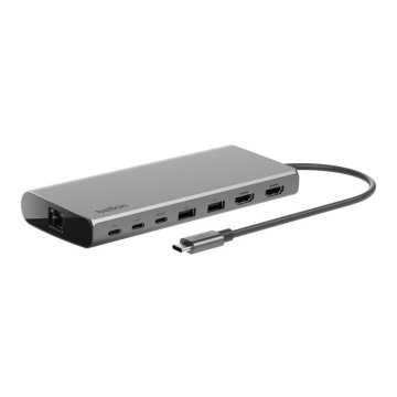 Docking Usb-c Belkin Inc015btsg A 2xhdmi 4k 2xusb-a 3.0 1xrj45 3xusb-c Pd 100w