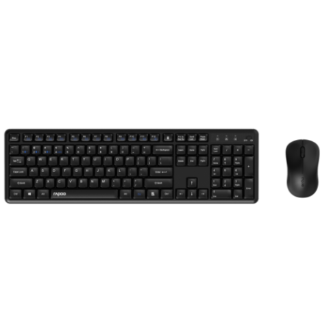 Teclado Y Mouse Rapoo Wireless Y Bluetooth 8150m Silent 2,4ghz Bt 4.0 Bt 5.0 1300dpi Nano Usbnegro Multi Mode