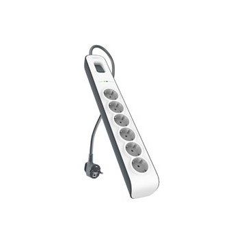 Regleta Alimentacion Belkin Bsv603vf2m-v2 De Protección Contra Sobretensiones 6 Tomas Boton Apagado Encendido Color Blanco gr