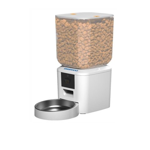 Alimentador De Mascotas Automatico Daewoo D-qq029-7l Camara Fhd Bateria Capacidad 7l Wifi Compatiblecon Tuya