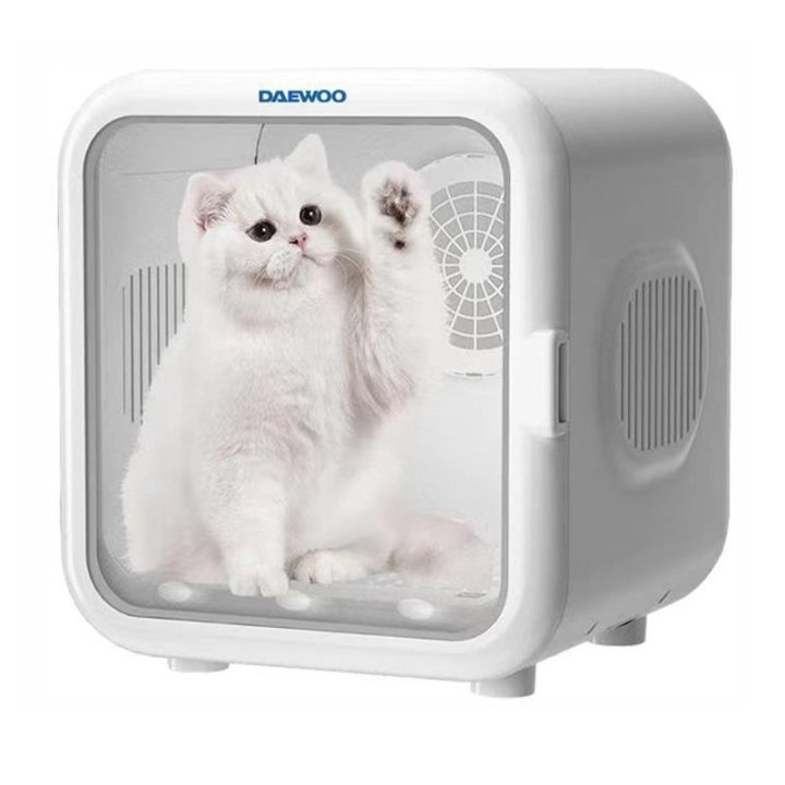 Secador Automatico Para Mascotas Daewoo D-pd100 Capacidad 48l 4 Velocidades Desinfeccion Uv Tactil