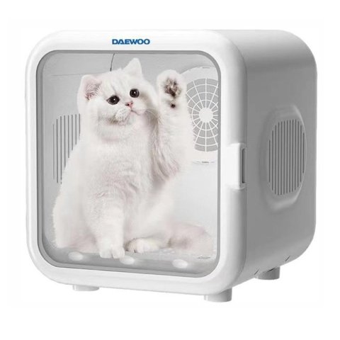 Secador Automatico Para Mascotas Daewoo D-pd100 Capacidad 48l 4 Velocidades Desinfeccion Uv Tactil