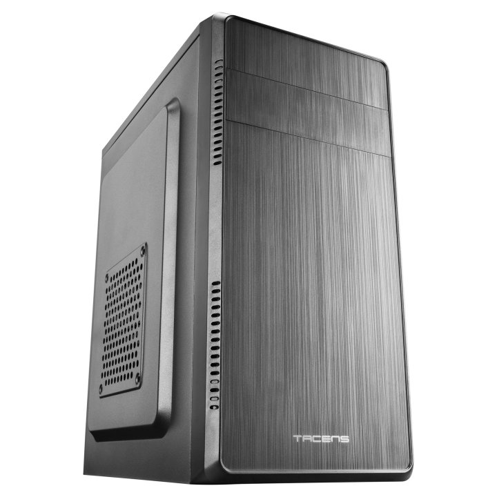 (km0) Caja Microatx Tacens Anima Acm500 Frontal Negro Diseño Alumini Pulido Usb 3.0 Y 2.0 F.a 500w Cash30