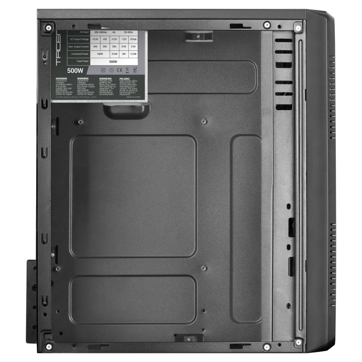 (km0) Caja Microatx Tacens Anima Acm500 Frontal Negro Diseño Alumini Pulido Usb 3.0 Y 2.0 F.a 500w Cash30