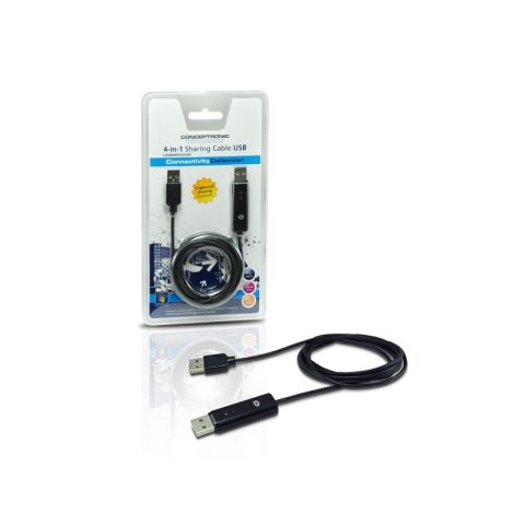 Cable Conceptronic Usb Compartidor De Teclado, Mouse Y Unidades Opticas C05-009