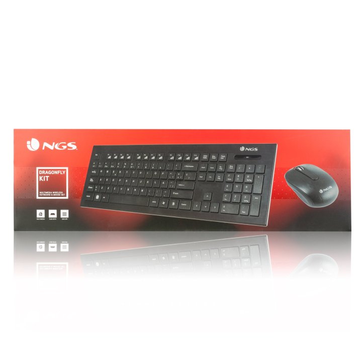 Teclado Y Mouse Ngs Wireless Dragonfly 2.4ghz Nano Usb 1200 Dpi