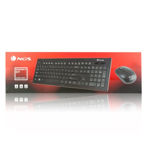 Teclado Y Mouse Ngs Wireless Dragonfly 2.4ghz Nano Usb 1200 Dpi