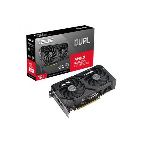 Vga Asus Dual-rx7600xt-o16g Oc 16gb Gddr6 3xdp 1xhdmi Dual Fan Cuda 2048 128bit 90yv0k21-m0na00