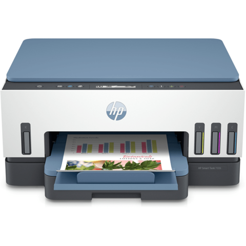 Multifuncion Hp Smart Tank 7006 15/9ppm Wifi / Bluetooth/ Scanner 4800x1200pp Color Azul Gris Blanco