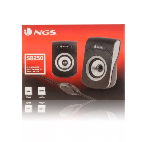 (km0) Altavoces 2.0 Ngs Usb 6w Sb250 Control De Volumen Alimentado Usb Cash30