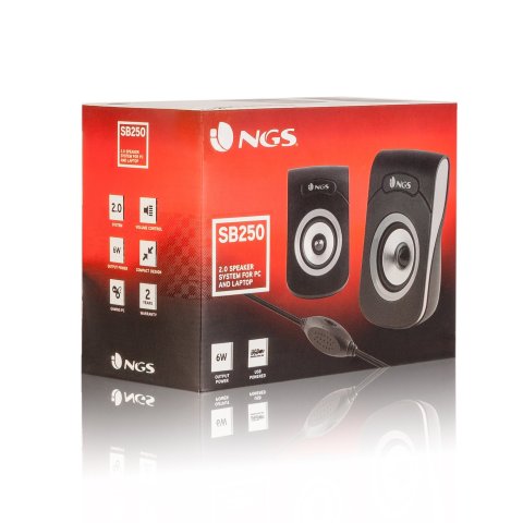(km0) Altavoces 2.0 Ngs Usb 6w Sb250 Control De Volumen Alimentado Usb Cash30