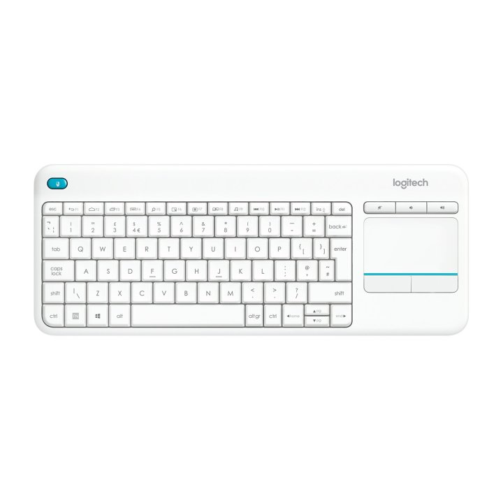 (km0) Teclado Logitech Wireless K400 White Plus Touch Pad Us Int'l P n 920-007146 Cash30