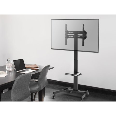 (km0) Soporte De Suelo Con Ruedas Equip Para Pantalla De 32" - 55" Fijo Max. Vesa 400x400 Hasta 35kgcash30