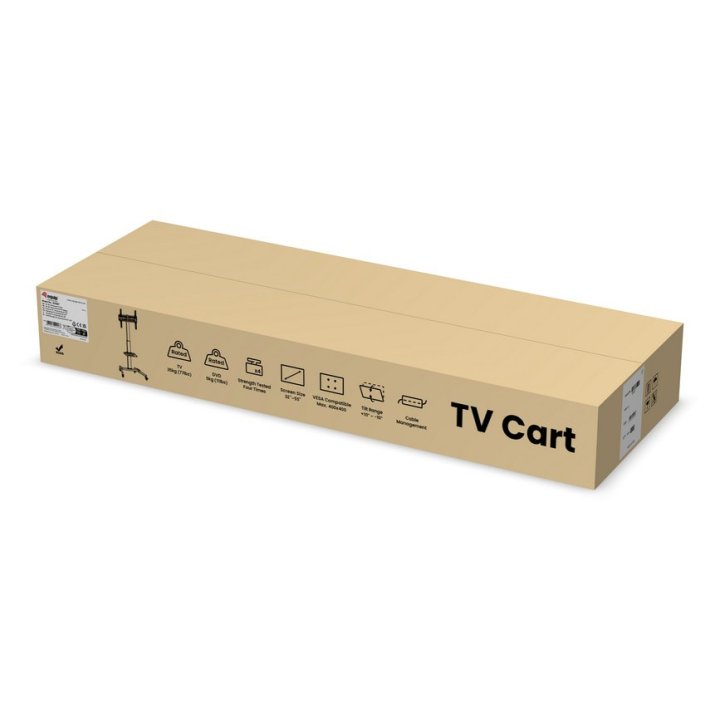(km0) Soporte De Suelo Con Ruedas Equip Para Pantalla De 32" - 55" Fijo Max. Vesa 400x400 Hasta 35kgcash30