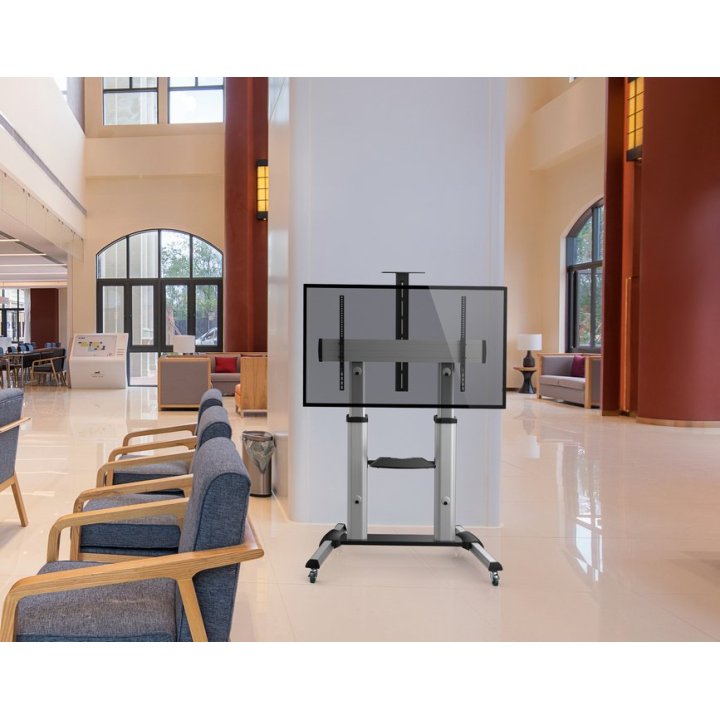 (km0) Soporte De Pantalla Equip Con Ruedas De 60-100" Cash30 