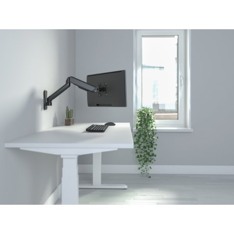 (km0) Soporte De Pared Orientable Equip Para Pantalla De 17"-32" Brazo 564mm Muelle De Gas Hasta 9kgcash30