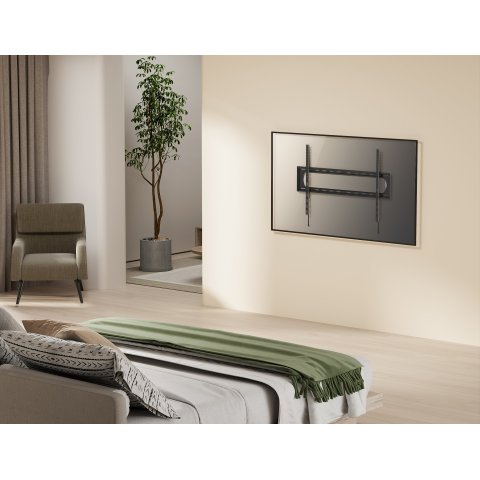 (km0) Soporte De Pared Fijo Equip Para Pantalla 60"- 120" Heavy Duty Max. 120kgs Vesa Max 900x400 Cash30