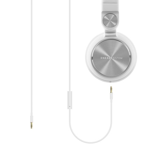 (km0) Headset Energy Sistem Dj2 White Con Microfono , Cable Extraible 3.5mm Control Talk, Driver 40mcash30