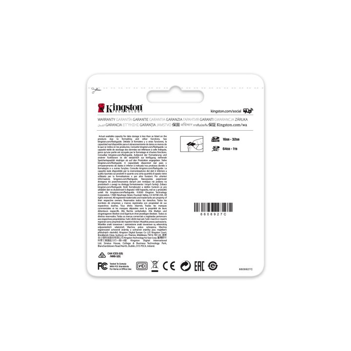 Memoria Sd Xc 128gb Clase 10 Kingston Canvas Select Plus 100mb s Sds2 128gb