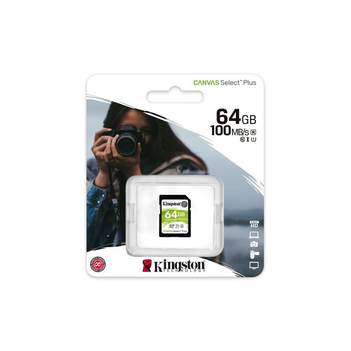 Memoria Sd Xc 64gb Clase 10 Kingston Canvas Select Plus 100mb s Sds2 64gb