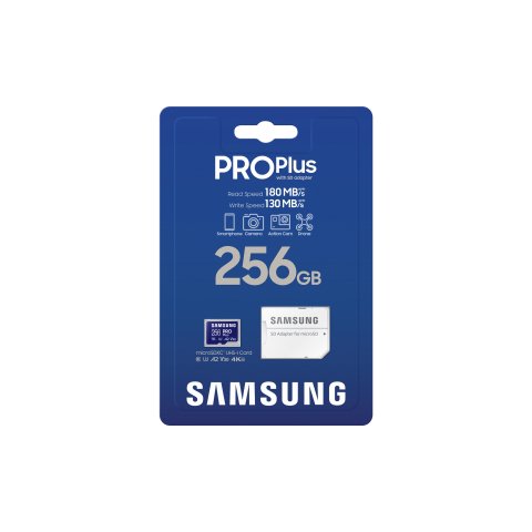 Memoria Sd Micro 256gb Samsung Sdxc Pro Plus Clase V30 Con Adaptador A Sd Mb-md256sa eu