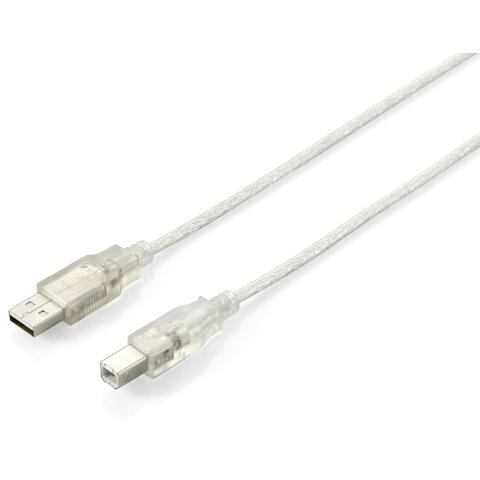 Cable Usb-a  2.0 Equip Tipo A - B   Transparente 1.8m