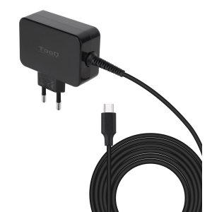 Cargador De Pared Tooq Tqlc-usbcgan45pd Usb-c Pd 45w Con Sistema Gan Color Negro